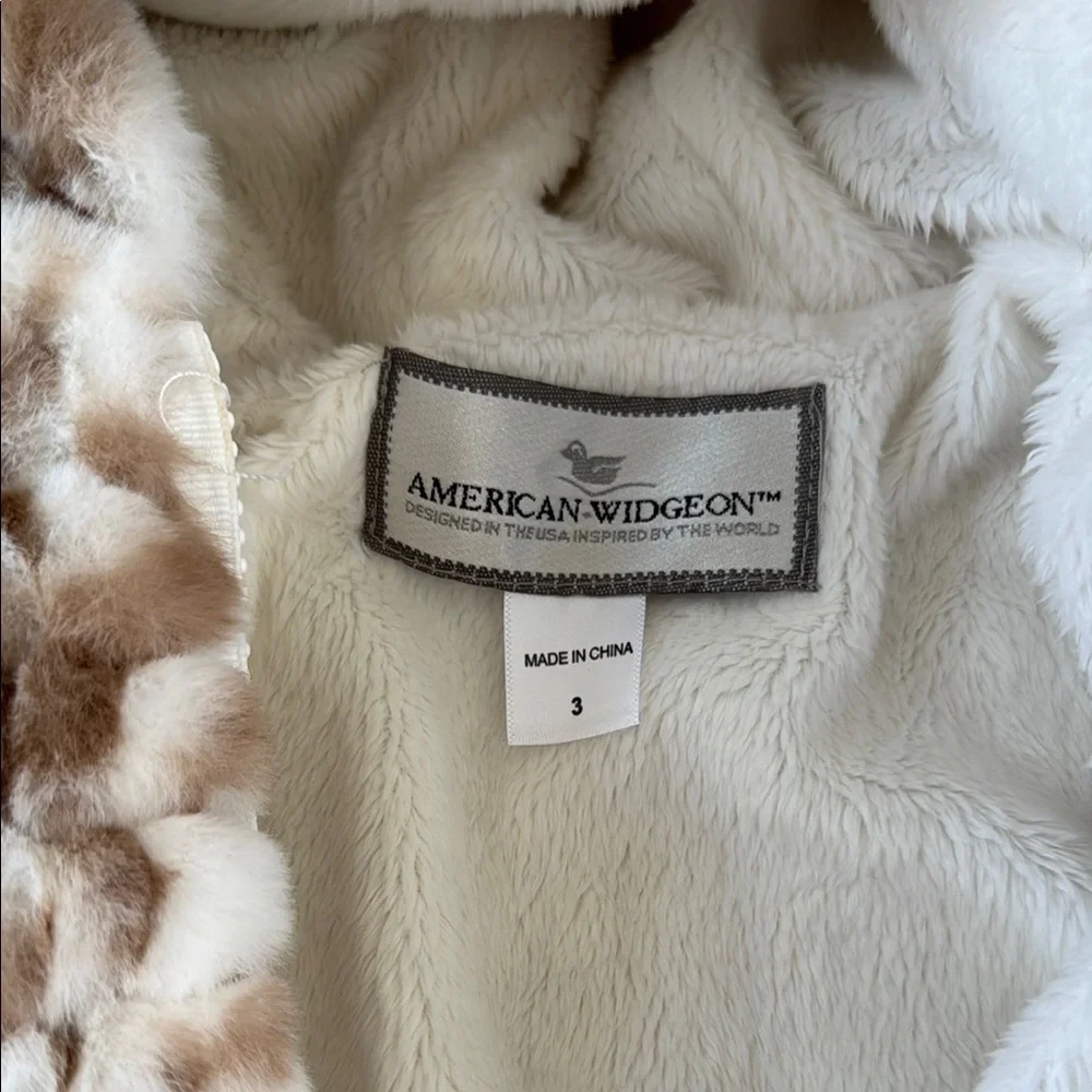 Cozy Tan and Cream Faux Fur Baby Coat